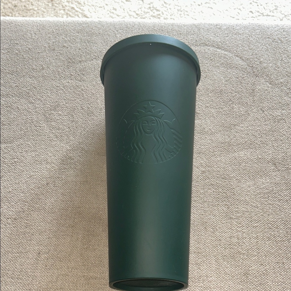 Starbucks Cold Cup Tumbler Venti 24 oz Soft Touch Matte Army Hunter Green RARE
